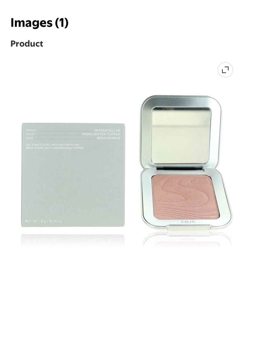 R.E.M. BEAUTY MISS URANUS
Interstellar Highlighter Topper